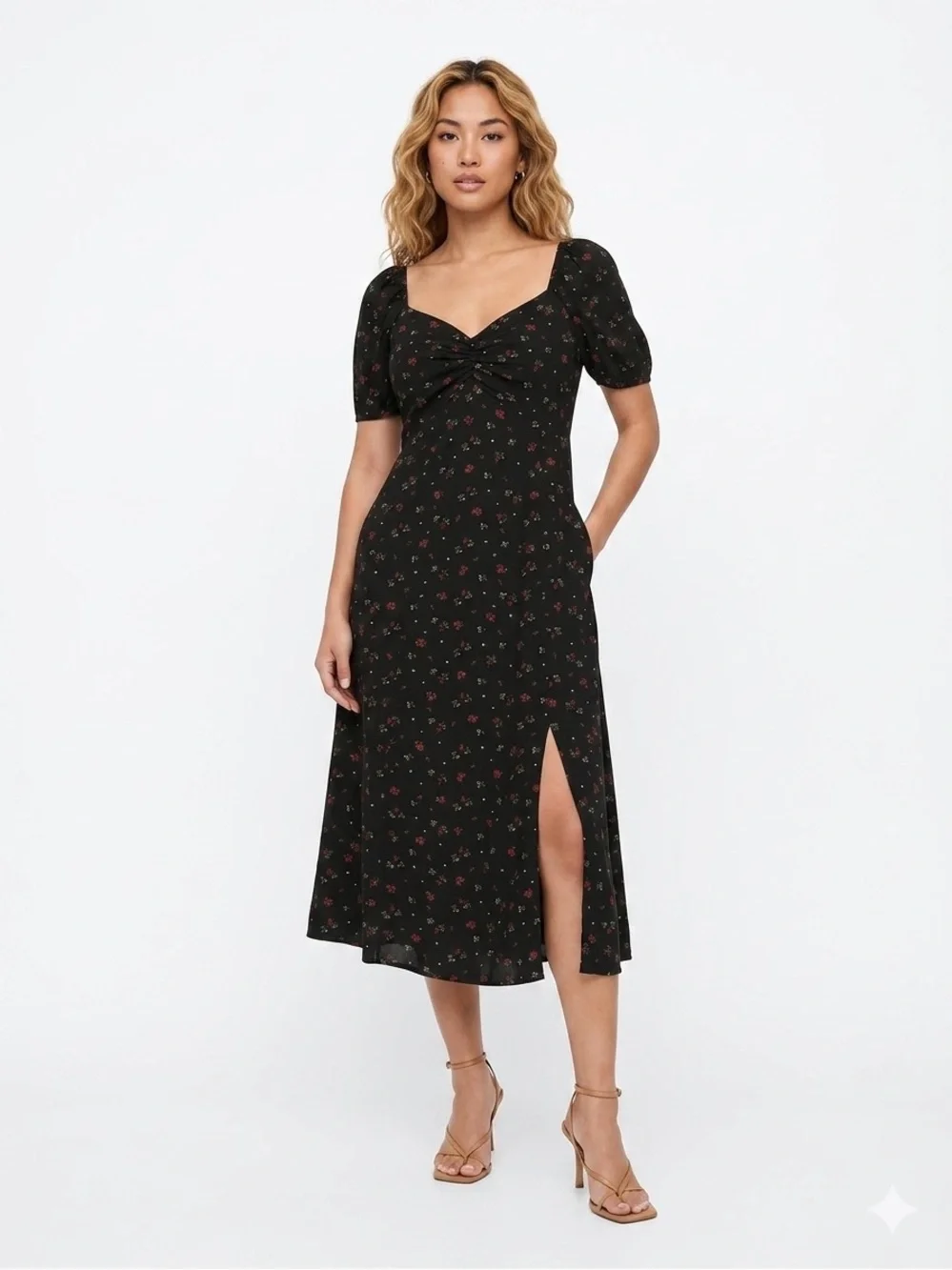 gap formal dress Lace Bell-Sleeve Maxi Dress